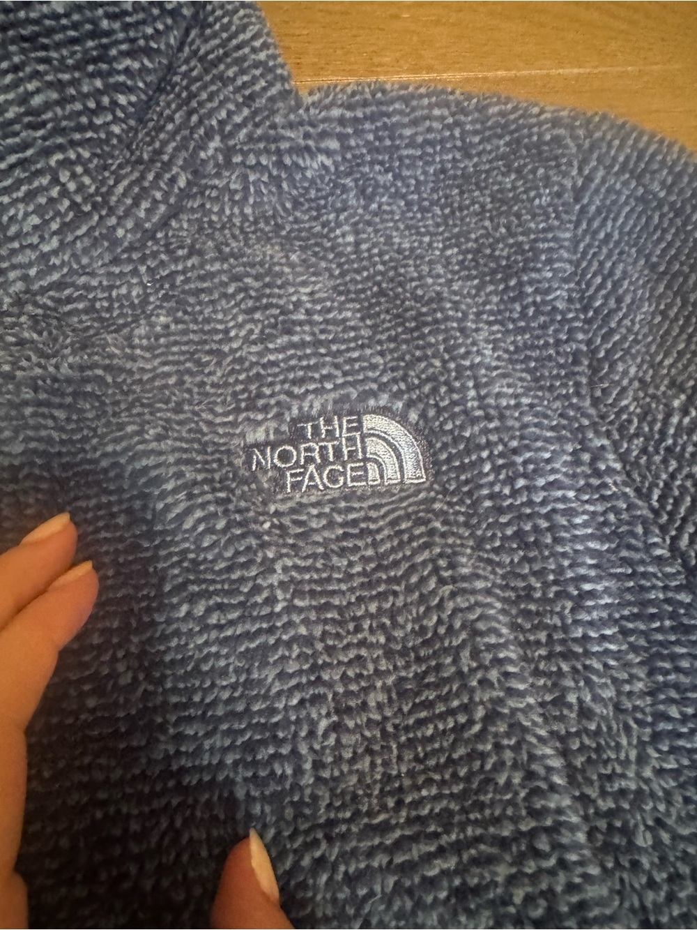 The North Face Women's Navy Blue Fuzzy Full-Zip Sweater Jacket - Picture 2 of 5